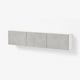 BESTÅ Combinaison rangement murale, blanc Kallviken/gris clair imitation ciment, 180x22x38 cm