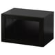 Option: BESTÅ Combinaison rangement murale, brun noir/Sindvik brun noir verre transparent, 60x42x38 cm