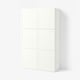 BESTÅ Combinaison rangement portes, blanc/Pipmakare blanc, 120x42x193 cm
