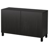BESTÅ Combinaison rangement portes, brun noir/Lappviken/Stubbarp brun noir, 120x42x74 cm