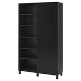 BESTÅ Combinaison rangement portes, brun noir/Lappviken/Stubbarp brun noir, 120x42x202 cm