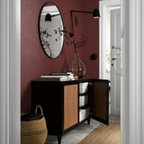 BESTÅ Combinaison rangement portes, brun noir Studsviken/Kabbarp/brun foncé peuplier tréssé, 120x42x74 cm