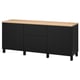 BESTÅ Combinaison rangement tiroirs, brun noir/Lappviken/Stubbarp brun noir, 180x42x76 cm