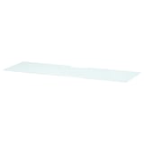 BESTÅ Plateau supérieur banc TV, verre blanc/vert clair, 120x40 cm