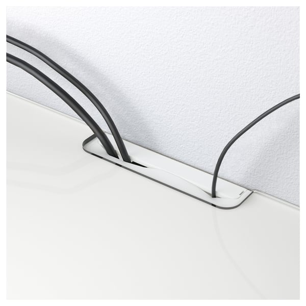 BESTÅ Plateau supérieur banc TV, verre/blanc, 180x40 cm