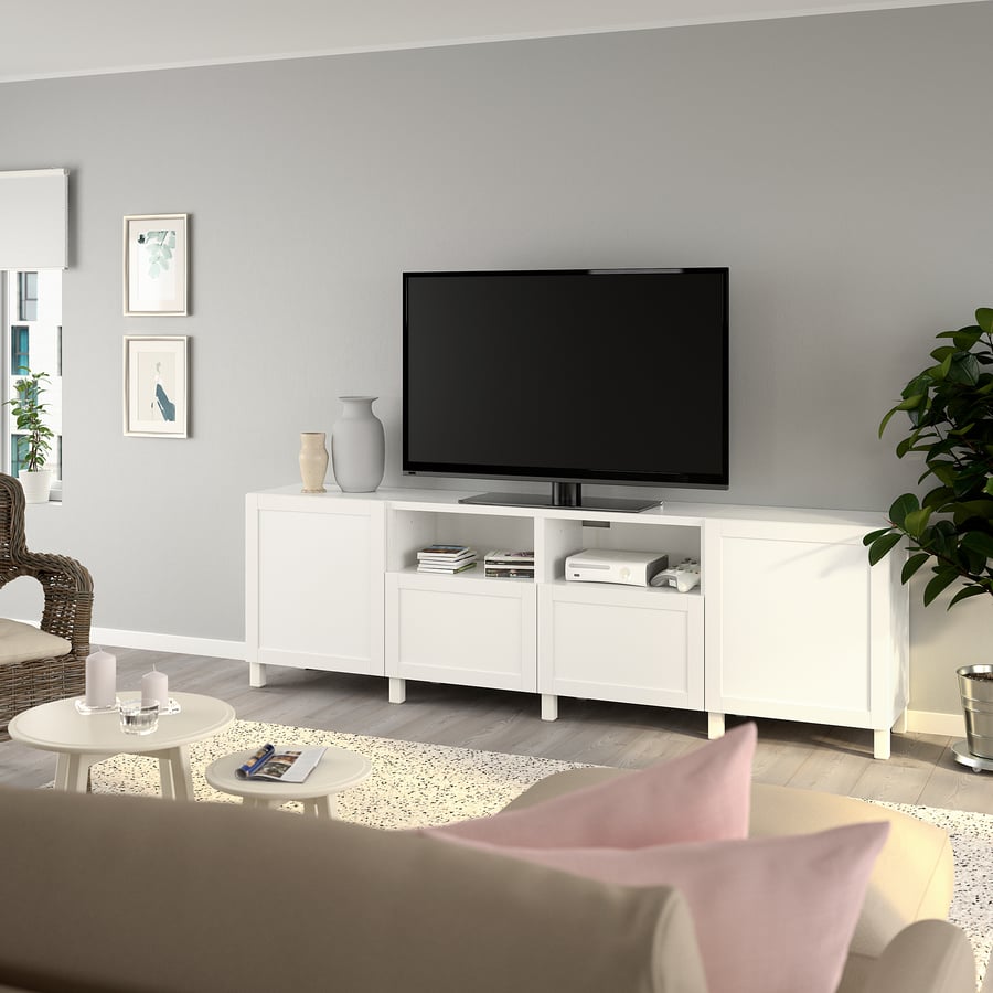Meuble Tv Ikea Bestå 180 Cm Blanc