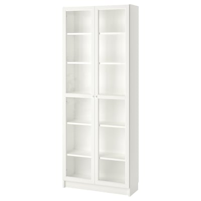 BILLY / OXBERG Bibliothèque, blanc, 80x30x202 cm