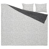 BJÖRKGRÅMAL Housse de couette et 2 taies, noir blanc/à pois, 240x220/50x60 cm