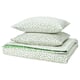 Option: BJÖRKGRÅMAL Housse de couette et 2 taies, vert blanc/à pois, 240x220/50x60 cm