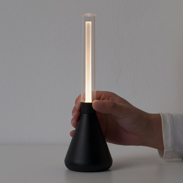 BJÖRKSPIREA Décoration lumineuse à LED, noir tube