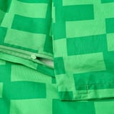 BLÅSKATA Housse de couette et 1 taie, vert/à motifs, 150x200/50x60 cm