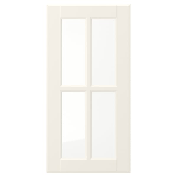 BODBYN Porte vitrée, blanc cassé, 30x60 cm
