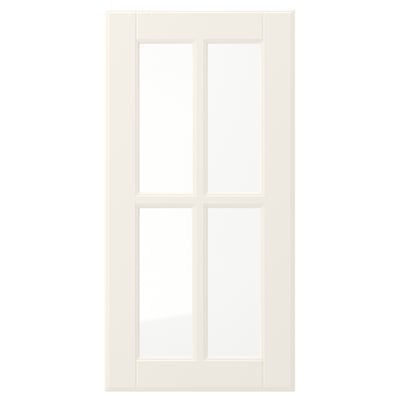 BODBYN Porte vitrée, blanc cassé, 30x60 cm