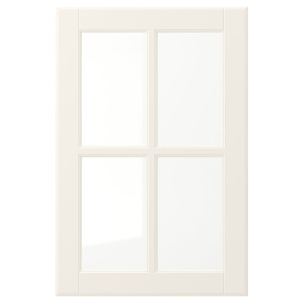 BODBYN Porte vitrée, blanc cassé, 40x60 cm