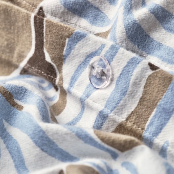BÖNTRÄD Housse de couette et 2 taies, beige foncé/motif floral, 240x220/50x60 cm