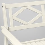 BONDHOLMEN Chaise avec accoudoirs, extérieur, blanc/beige