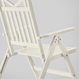 BONDHOLMEN Chaise dossier réglable, extérieur, blanc/beige