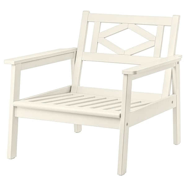 BONDHOLMEN Fauteuil, extérieur, blanc/beige