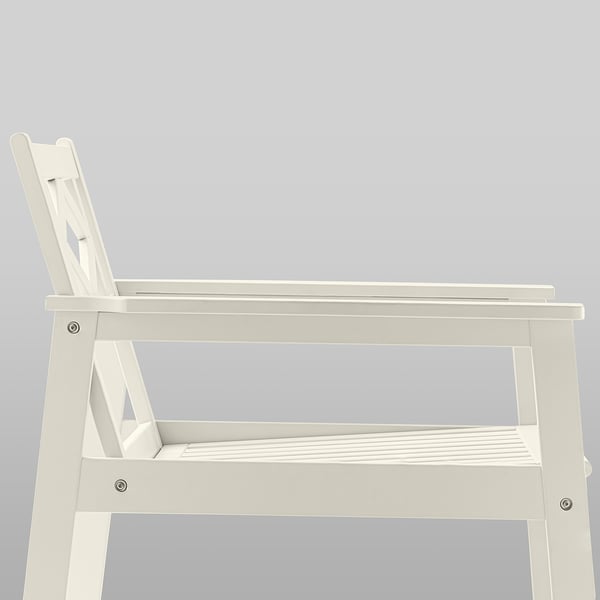 BONDHOLMEN Fauteuil, extérieur, blanc/beige
