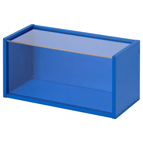 BRÄNNBOLL Élément de présentation mural, bleu vif, 50x25x25 cm