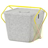 BRÄNNBOLL Panier, gris/jaune, 30x33x30 cm