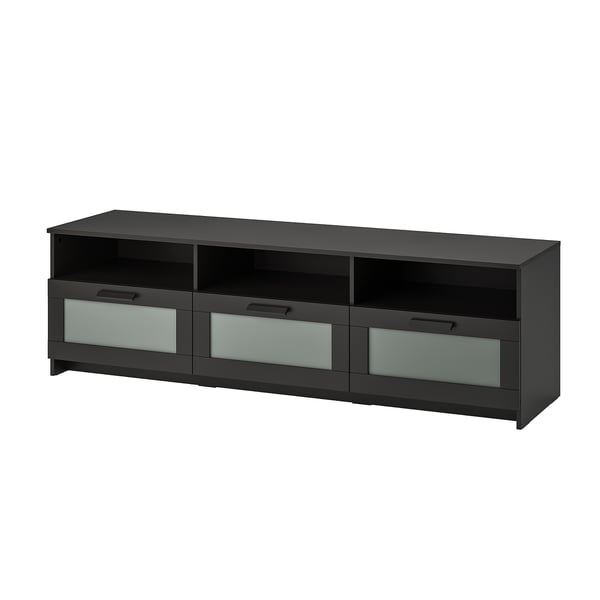 BRIMNES Banc TV, noir, 180x41x53 cm