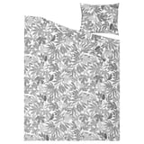 BROKDRACENA Housse de couette et 1 taie, blanc/noir, 150x200/50x60 cm