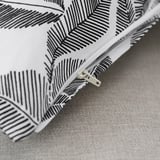 BROKDRACENA Housse de coussin, noir/blanc motif floral, 50x50 cm