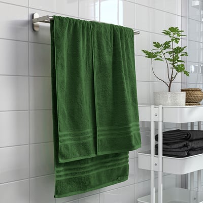 BROKGLIM Drap de bain, vert, 100x150 cm