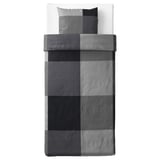 BRUNKRISSLA Housse de couette et 1 taie, noir, 150x200/50x60 cm