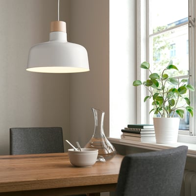 VARMBLIXT Suspension LED, blanc verre givré, 46 cm - IKEA