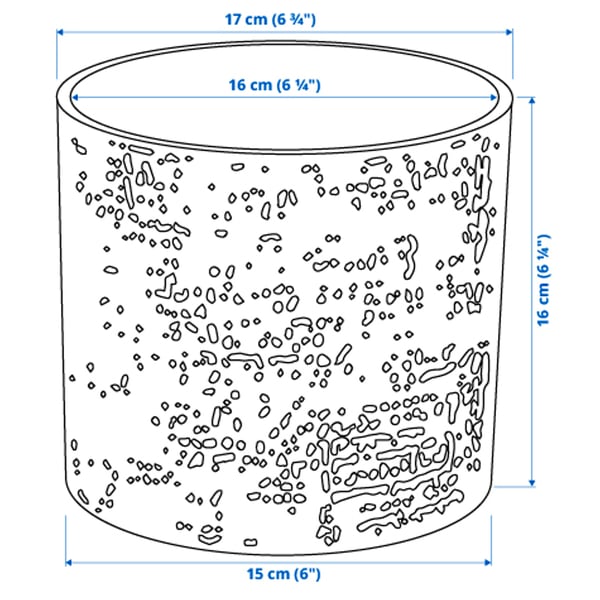 CHIAFRÖN Cache-pot, intérieur/extérieur blanc, 15 cm