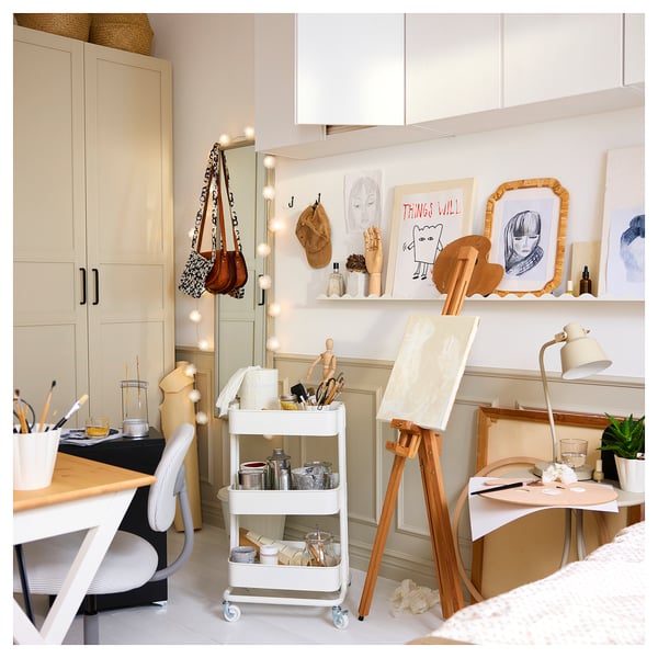 DAGGKAPRIFOL Tablette pour photos, blanc, 49 cm