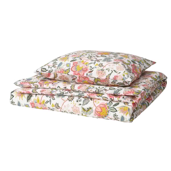 DAGGSALVIA Housse de couette et 1 taie, multicolore/motif floral, 150x200/50x60 cm