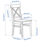 DANDERYD / INGOLF Table et 4 chaises, noir/brun noir, 130 cm