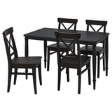 DANDERYD / INGOLF Table et 4 chaises, noir/brun noir, 130 cm