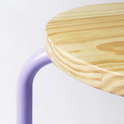 DOMSTEN Tabouret, mauve/pin