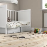 DRÖMSLOTT Tapis, forme chien blanc cassé/gris, 66x110 cm