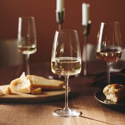 DYRGRIP Verre à vin blanc, verre transparent, 42 cl