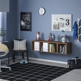 EKET Combinaison de rangement murale, motif noyer, 140x35x35 cm