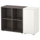 EKET Combinaison rangement avec pieds, blanc/gris foncé, 105x35x72 cm