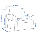 EKTORP Fauteuil, Tallmyra vert clair