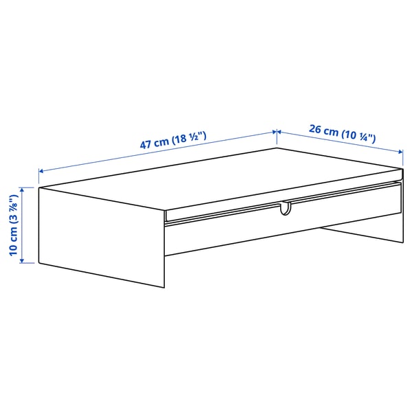 ELLOVEN Réhausseur écran ordinateur av tir, blanc - IKEA Suisse