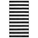 ELSYSTEM Tapis, poils ras, noir/blanc/rayure, 80x150 cm