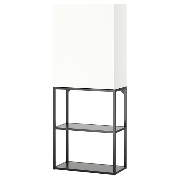 ENHET Combinaison de rangement, anthracite/blanc, 60x32x150 cm