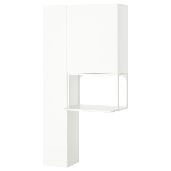 ENHET Combinaison de rangement, blanc, 90x32x180 cm