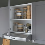 ENHET Cuisine d'angle, anthracite/gris avec cadre