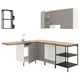 Option: ENHET Cuisine d'angle, anthracite/gris avec cadre