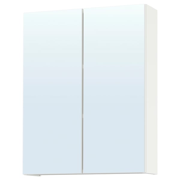 ENHET Meuble à miroir avec portes, blanc, 60x17x75 cm