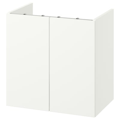 ENHET Meuble lavabo avec portes, blanc, 60x42x60 cm